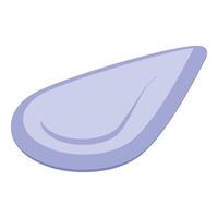 A purple drop of water on a white background vector