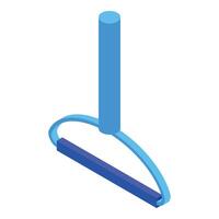 The 3d model of the mop in perspective vector