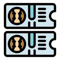 Two tickets with a coffee cup on each side vector