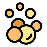 A cartoon of a bunch of bubbles with a smiley face vector