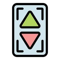 A triangle and square icon on a white background vector