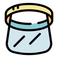 A jar with a lid on it vector