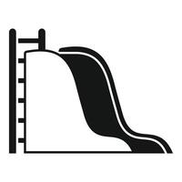 A black and white illustration of a slide vector