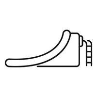 A black and white line drawing of a slide vector