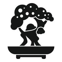 Bonsai tree icon in simple style illustration vector