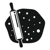A rolling pin and dough on a white background vector