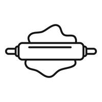 A rolling pin icon on a white background vector
