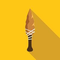 A knife with a bandage on it is on a yellow background vector