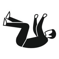 A man lying on his back with his hands up vector