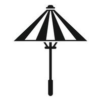 An umbrella with a black and white striped design vector
