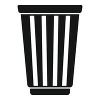 Trash can icon illustration on white background vector