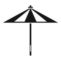 An umbrella icon in black and white on a white background vector