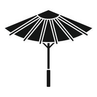 An umbrella icon in black and white on a white background vector