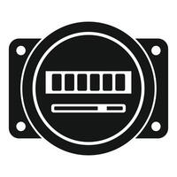 A black and white icon of a meter vector