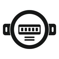 A black and white icon of a car meter vector