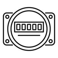 A black and white image of a meter vector