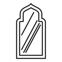 A black and white line drawing of a window vector