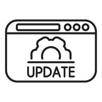 Update icon illustration, line style, isolated on white background vector