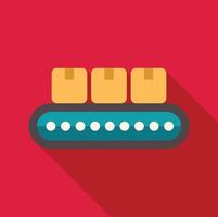 A flat icon of a computer with three pieces of memory vector
