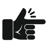 A hand pointing at something with a finger vector