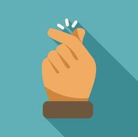 A hand with a finger pointing up on a blue background vector