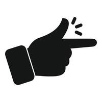 A hand pointing at something with a finger vector