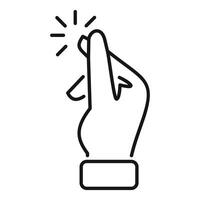 A hand pointing to a light bulb with a finger vector