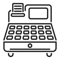 Cash register machine printing receipt representing commerce vector