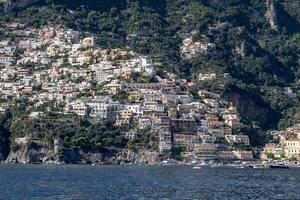 Positano village and cliff photo