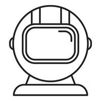 Cosmonaut helmet protecting from outer space dangers vector