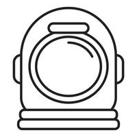 Astronaut helmet protecting head in outer space exploration icon vector