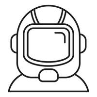 Astronaut wearing spacesuit exploring space with modern space helmet vector