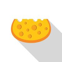 Bitten slice of swiss cheese with holes representing flavor and texture vector