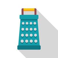 Grater with wooden handle for cheese and vegetables processing vector