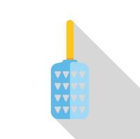 Grater with long handle for cheese and vegetables grating vector
