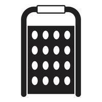 Grater with handle for grating cheese and vegetables featuring multiple round holes for efficient grating vector