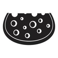 Slice of swiss cheese showing holes and texture vector