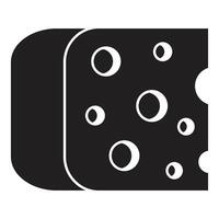 Slice of swiss cheese with holes representing flavor and texture vector
