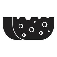 Slice of swiss cheese showing its texture and holes vector