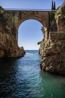 The sea enters the fjord at Fiordo di Furore. photo