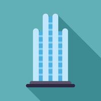 Modern building with long shadow representing urban architecture vector