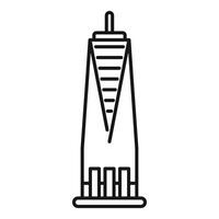 One world trade center reaching for the sky with its modern architecture vector