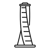 Modern skyscraper standing tall with unique architectural design vector