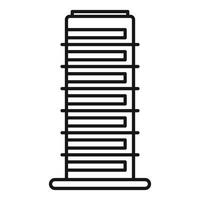 Modern building showing urban architecture with simple lines and minimalist design vector