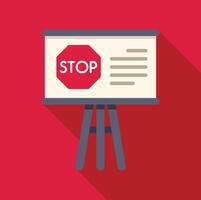 Stop sign on projection screen displaying crucial information vector