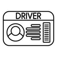 Driver card showing personal information and data lines icon vector