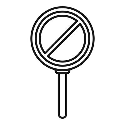 No sign showing prohibition on a pole