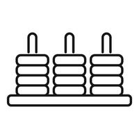 Wooden abacus representing calculating and counting on white background vector