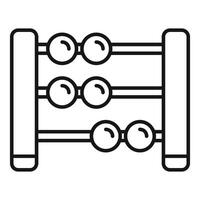 Wooden abacus showing calculating concept with sliding beads and metal rods vector