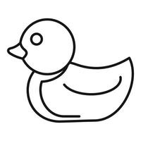 Rubber duck floating on water minimalist icon design vector